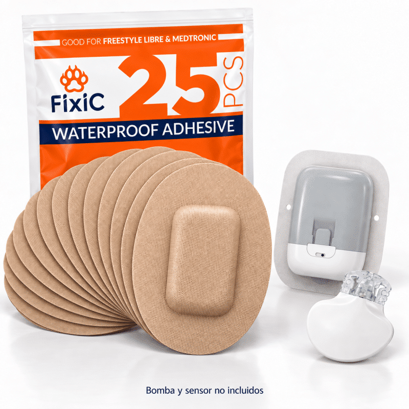 Parches Protectores Para Guardian de Medtronic, Medtrum Nano 200U y Sibionics Gs1 - Formato Oval  - Fixic  - 25 parches