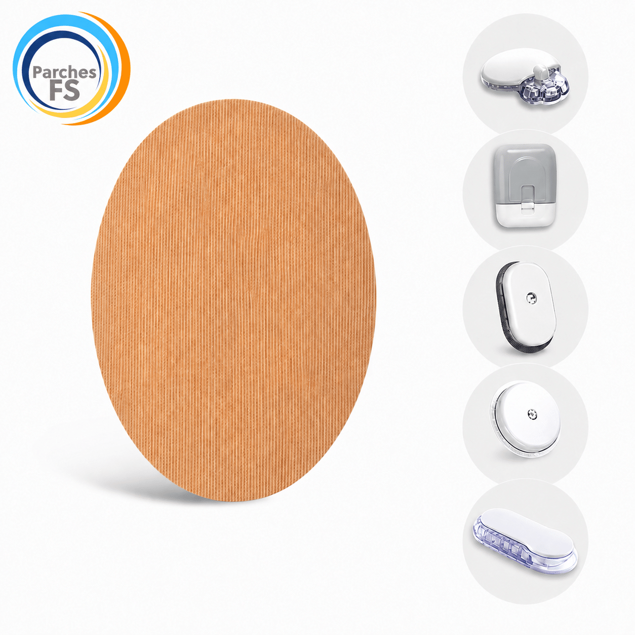 Parches Protectores Para Medtronic, Dexcom One, Medtrum Pump 200U o Sibionics - Oval  - Fixic  - 25 parches
