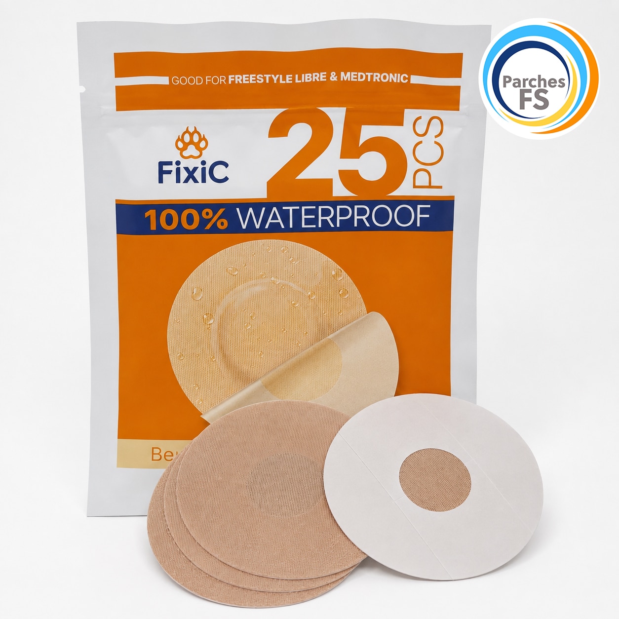 Parches protectores 100% a prueba de agua para Freestyle Libre y Medtronic - Fixic 25 parches - Imagen 3