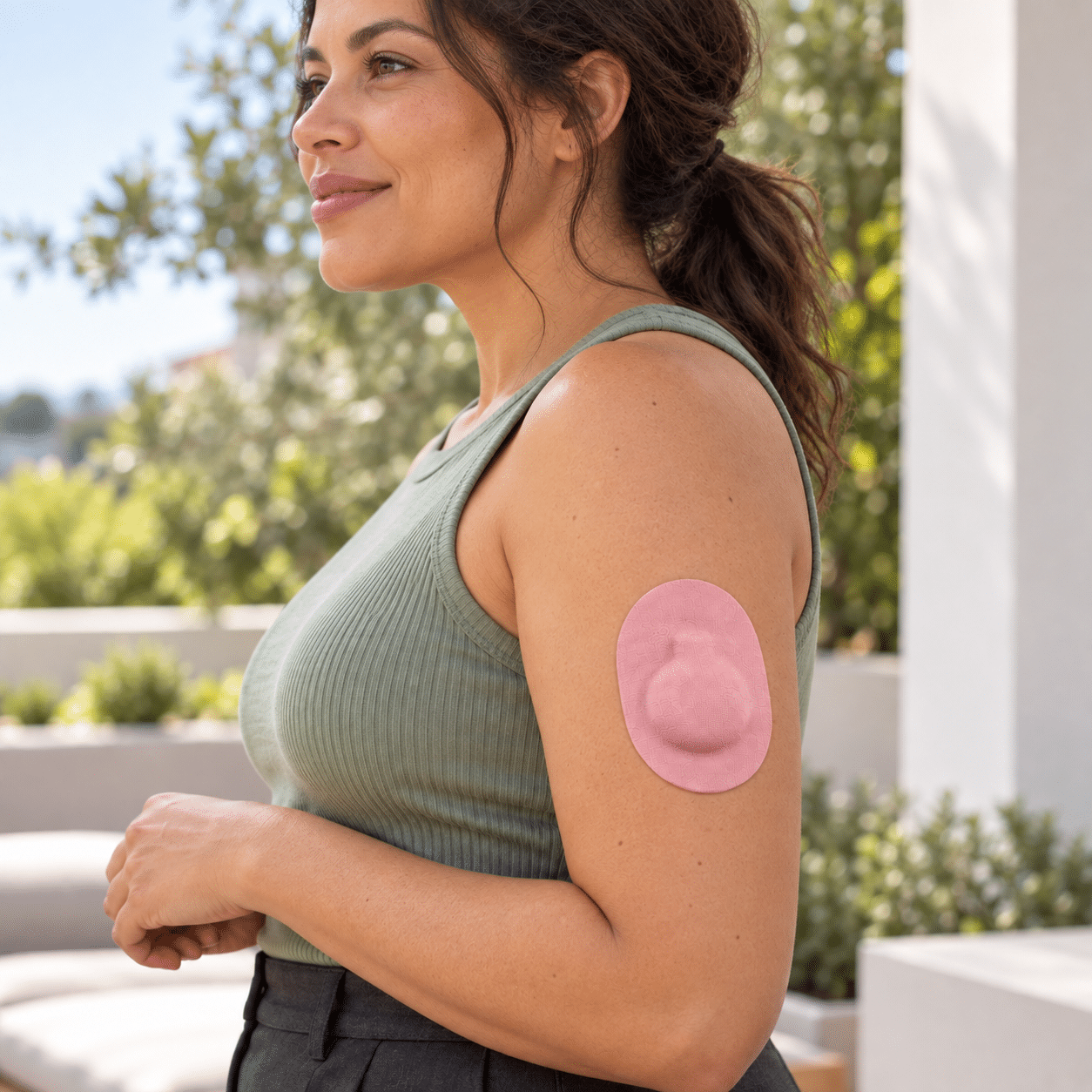 Parches Protectores Para Guardian de Medtronic, Medtrum Nano 200U y Sibionics Gs1 - Formato Oval - Fixic - 25 parches (Rosa) - Imagen 9