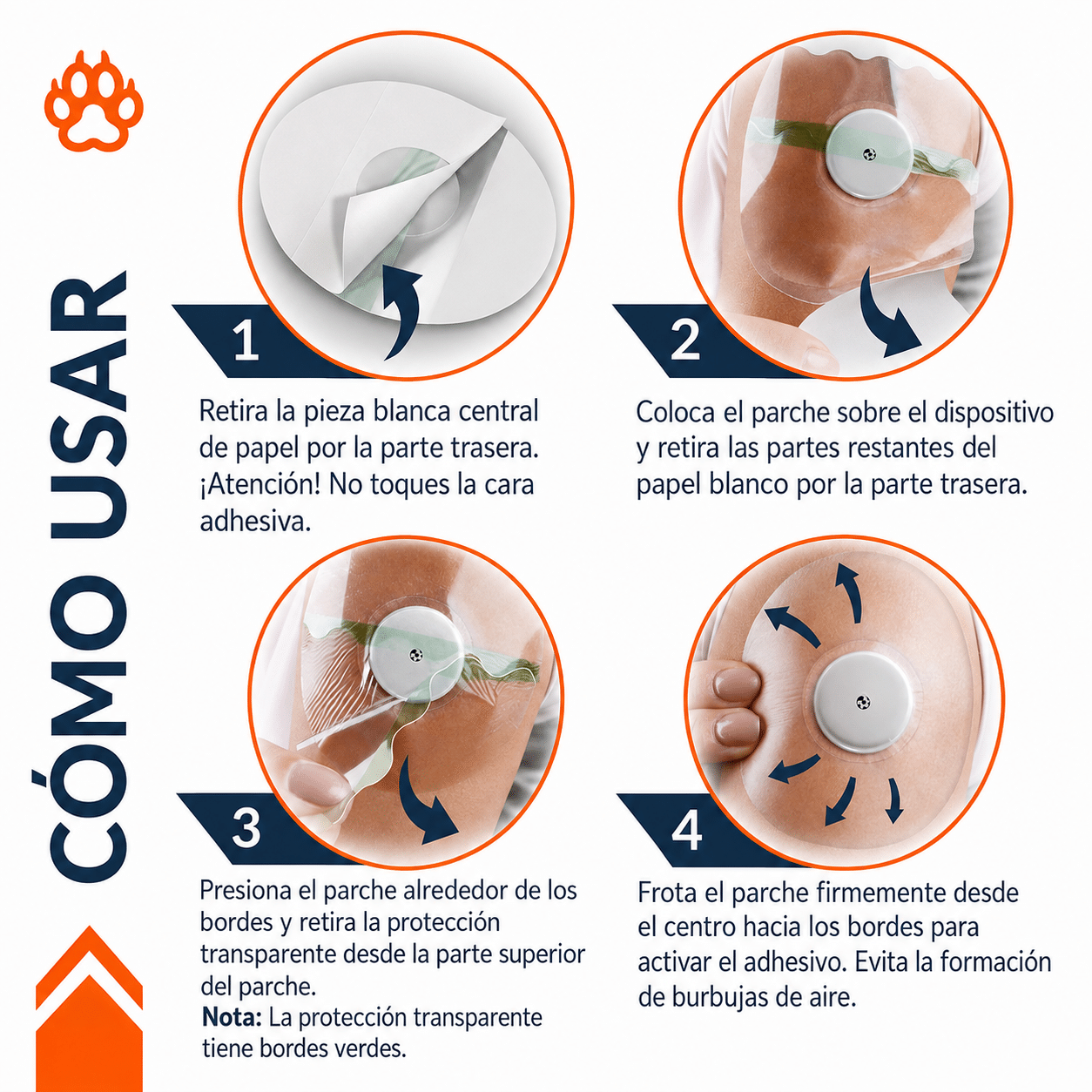 Parches Protectores 100% a prueba de agua Para Medtronic, Dexcom One, Medtrum Pump 200U - Oval - Fixic - 25 parches (Transparente) - Imagen 8